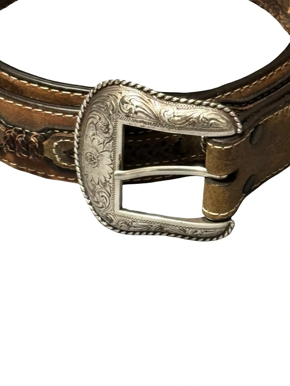 Cavendars Men’s Genuine Leather Western Cowboy Rodeo Brown Belt size 46